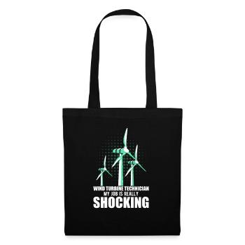 Wind turbine, wind power, wind energy - Tote Bag - black - Front