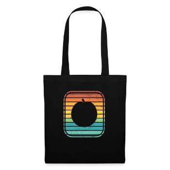 Apricot Fruit Lover Retro Veggie Diet Idée cadeau - Sac en tissu - noir - Devant