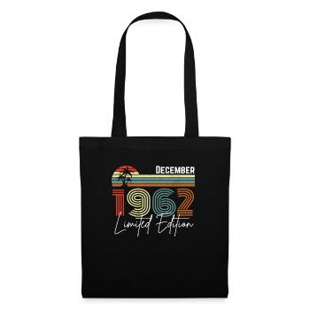 60 ans Décembre 1962 Vintage Édition Limitée - Sac en tissu - noir - Devant