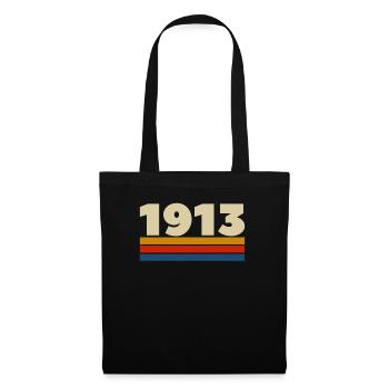 1913 T-Shirt Oldschool - Stoffbeutel - Schwarz - Vorne