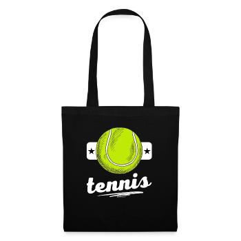 Tennis Balle de Tennis sport - Sac en tissu - noir - Devant