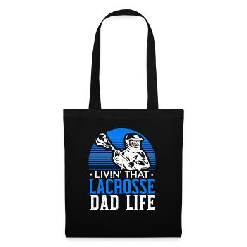 Livin' That Lacrosse Dad Life Torwartsport - Stoffbeutel - Schwarz - Vorne