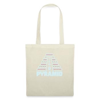 Lebensmittelpyramide Kaffee Wein Trinken - Stoffbeutel - Natur - Vorne