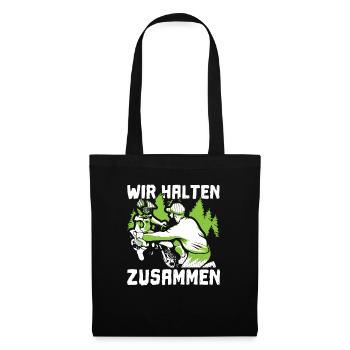 Motocross Vater Sohn Partnerlook Vatertag - Stoffbeutel - Schwarz - Vorne