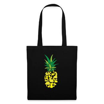 Ananas Liebhaber Hallo Sommerurlaub Kaninchen Besitzer - Stoffbeutel - Schwarz - Vorne