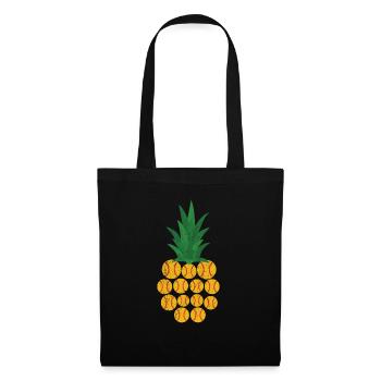 Pineapple Lover Hello Summer Softball Player - Tote Bag - black - Front