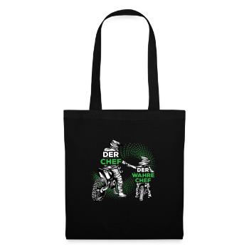Motocross Vater Sohn Partnerlook Vatertag - Stoffbeutel - Schwarz - Vorne