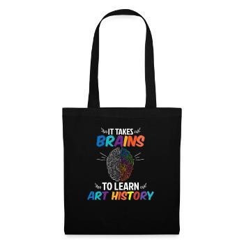 Brains To Learn Art History - Tote Bag - black - Front