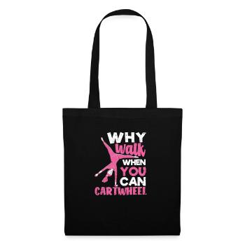 Tumbling Gymnastics Lovers Why Walk - Tote Bag - black - Front