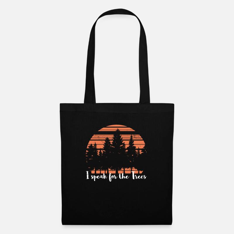 I Speak For Trees Earth Day Save Earth - Stoffbeutel - Schwarz