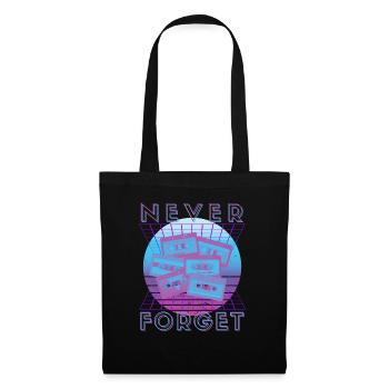 Never Forget Retro 80s 90s Nostalgia - Tote Bag - black - Front