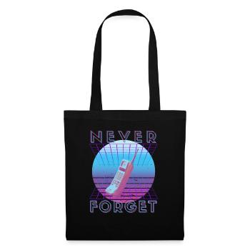 Never Forget Retro 80s 90s Nostalgia - Tote Bag - black - Front