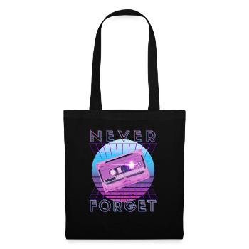 Never Forget Retro 80s 90s Nostalgia - Tote Bag - black - Front