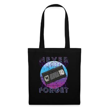 Never Forget Retro 80s 90s Nostalgia - Tote Bag - black - Front
