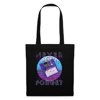 Never Forget Retro 80s 90s Nostalgia - Tote Bag - black - Front