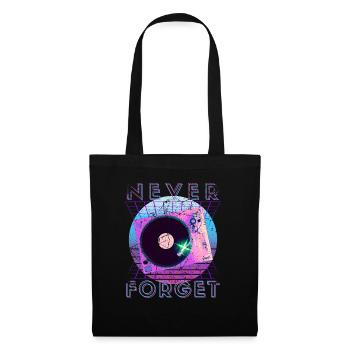 Never Forget Retro 80s 90s Nostalgia - Tote Bag - black - Front