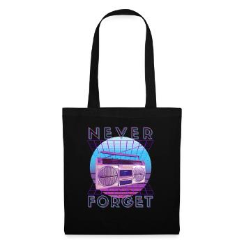 Never Forget Retro 80s 90s Nostalgia - Tote Bag - black - Front