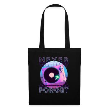 Never Forget Retro 80s 90s Nostalgia - Tote Bag - black - Front