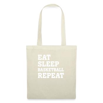 MANGEZ DU BASKET-BALL DE SOMMEIL RÉPÉTEZ DRÔLE SARCASTIQUE - Sac en tissu - nature - Devant
