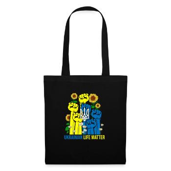 Ukrainian Life Matter Ukraine Fleurs - Sac en tissu - noir - Devant