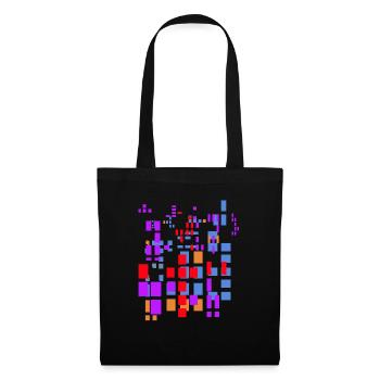 Image pixel dans des couleurs froides - Pixelworld - Sac en tissu - noir - Devant