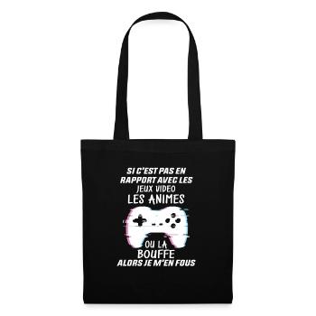 Si C'est Pas En Rapport Avec Les Mangas Jeux Vidéo - Sac en tissu - noir - Devant