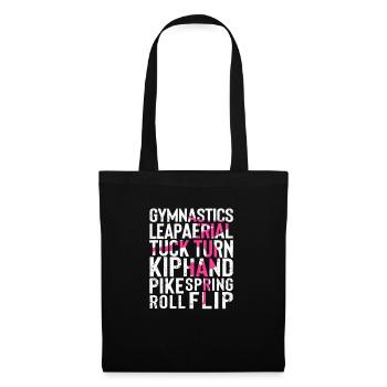 Équipe de gymnastique mignonne Gymnaste drôle - Sac en tissu - noir - Devant