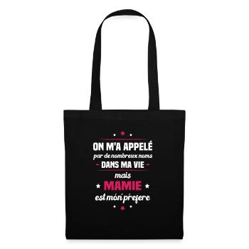 Mon nom parfait est mamie, Cadeau Grand-mère - Sac en tissu - noir - Devant