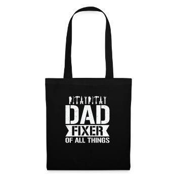 Dad Carpenter Woodworker Woodworking - Tote Bag - black - Front