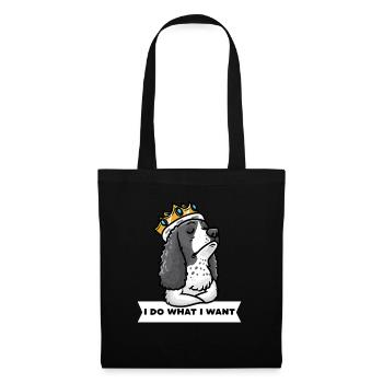 Deutsch Springer Spaniel Chien - Sac en tissu - noir - Devant