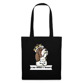 Petit Basset Griffon Vendéen Chien - Sac en tissu - noir - Devant
