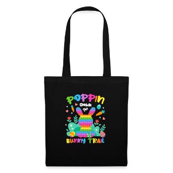 Poppin Down The Rabbit Trail Rabbit Pop It Egg - Stoffbeutel - Schwarz - Vorne