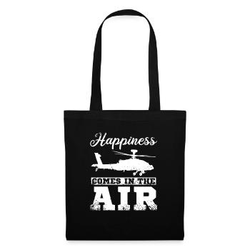 Happines vient dans le pilote d’hélicoptère aérien - Sac en tissu - noir - Devant