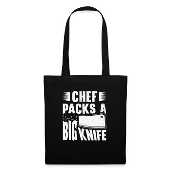 Chef Grand Couteau Coupant des repas de cuisson - Sac en tissu - noir - Devant