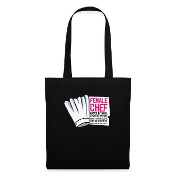 Female Chef Cooking Meals Food Lover - Tote Bag - black - Front