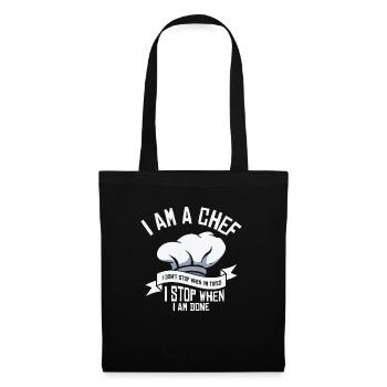 Chef Cuisine Repas Chefs culinaires - Sac en tissu - noir - Devant