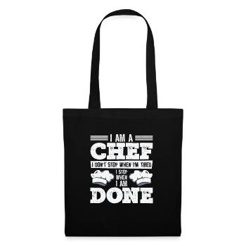 Chef Cuisine Repas Chefs culinaires - Sac en tissu - noir - Devant