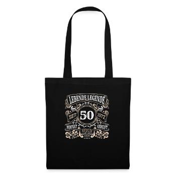 50 years of living legend Since 1972 50th birthday - Tote Bag - black - Front