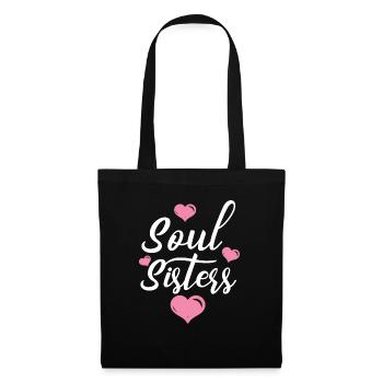 Soul Sisters Bestie Best Friend Forever Friendship - Tote Bag - black - Front