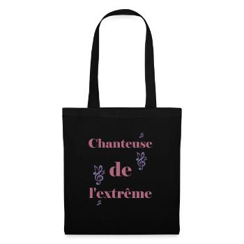 Cadeau femme Chanteuse de l'extrême - Sac en tissu - noir - Devant