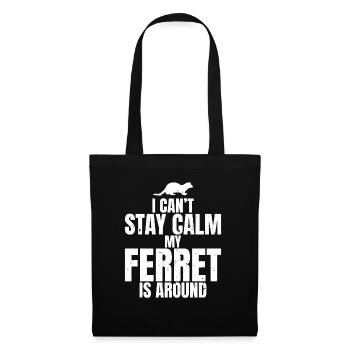 Haustierbesitzer Frettchen Make Me Happy Lifestyle - Stoffbeutel - Schwarz - Vorne