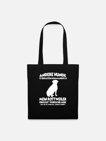 Witziges Rottweiler Hundetraining Hundebesitzer - Stoffbeutel - Schwarz
