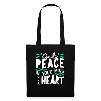 La paix dans votre et l’inspiration de votre cœur - Sac en tissu - noir - Devant