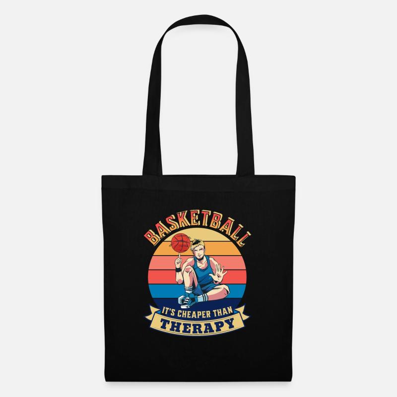 Basketball its cheaper than Therapy Sommer Design - Stoffbeutel - Schwarz