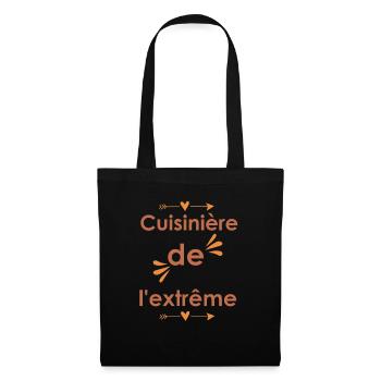 Cadeau femme Cuisinière de l'extrême - Sac en tissu - noir - Devant