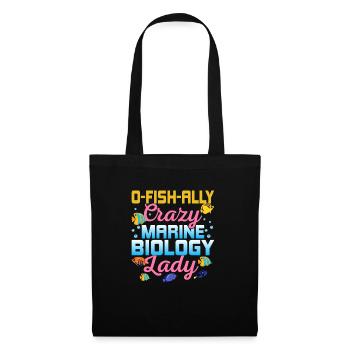 O-Fish-Ally Crazy Marine Biology Lady Scientist B - Tote Bag - black - Front