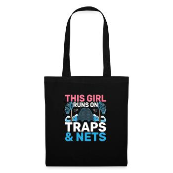 Cette fille court sur des pièges et des filets Biologie marine Sci - Sac en tissu - noir - Devant
