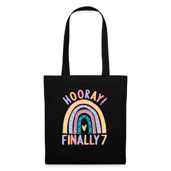7 years Rainbow Rainbow 7th birthday - Tote Bag - black - Front