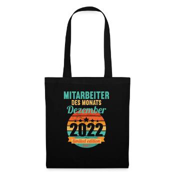Mitarbeiter des Monats Dezember 2022 - Stoffbeutel - Schwarz - Vorne