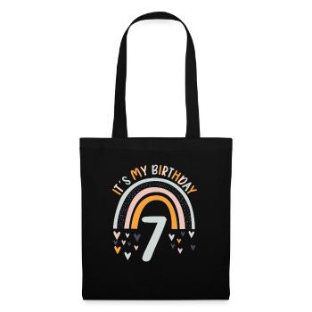 7 years Rainbow Rainbow 7th birthday - Tote Bag - black - Front